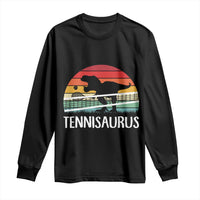Funny Dinosaur Tennis Player Gift Long Sleeve Shirt Tennisaurus - Wonder Print Shop