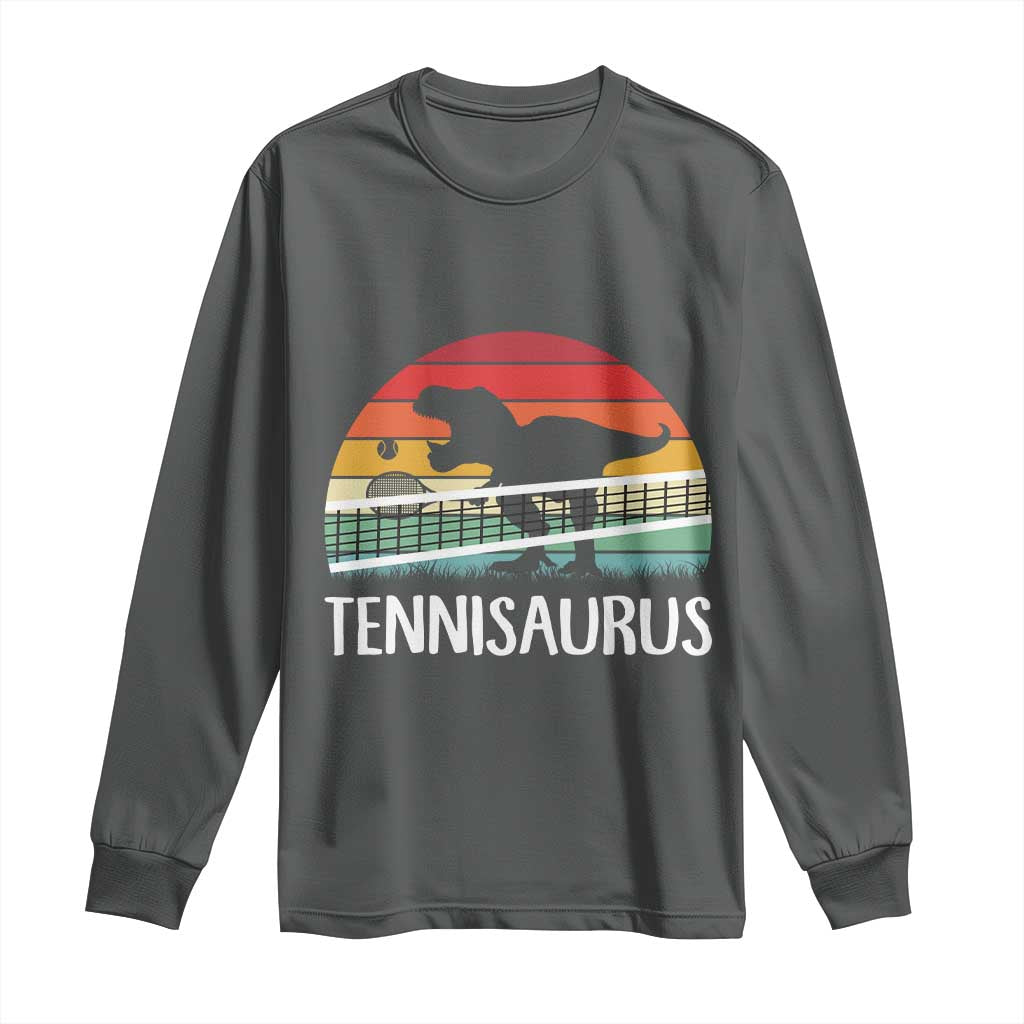 Funny Dinosaur Tennis Player Gift Long Sleeve Shirt Tennisaurus - Wonder Print Shop
