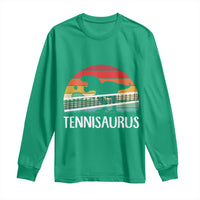 Funny Dinosaur Tennis Player Gift Long Sleeve Shirt Tennisaurus - Wonder Print Shop