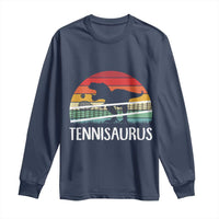 Funny Dinosaur Tennis Player Gift Long Sleeve Shirt Tennisaurus - Wonder Print Shop