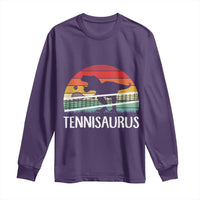 Funny Dinosaur Tennis Player Gift Long Sleeve Shirt Tennisaurus - Wonder Print Shop
