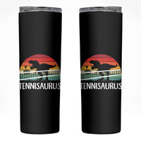 Funny Dinosaur Tennis Player Gift Skinny Tumbler Tennisaurus - Wonder Print Shop