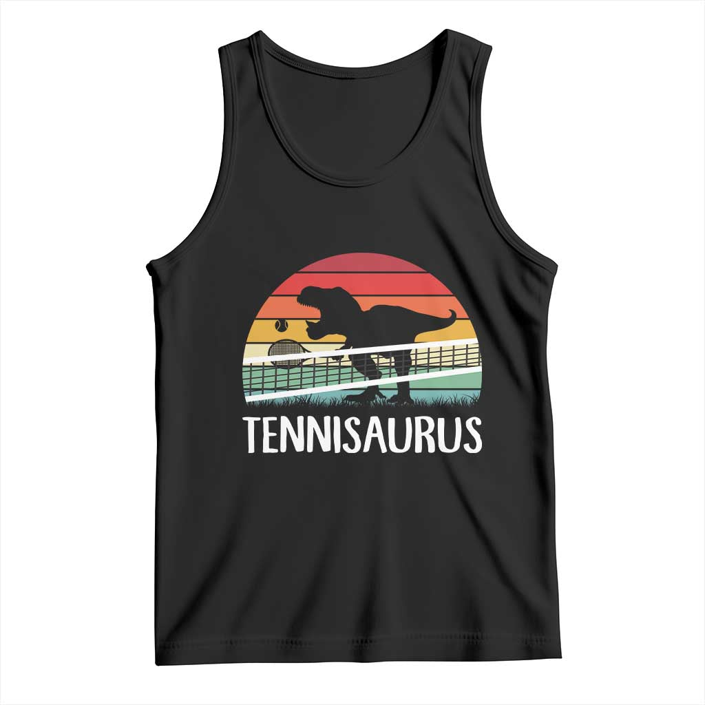 Funny Dinosaur Tennis Player Gift Tank Top Tennisaurus - Wonder Print Shop