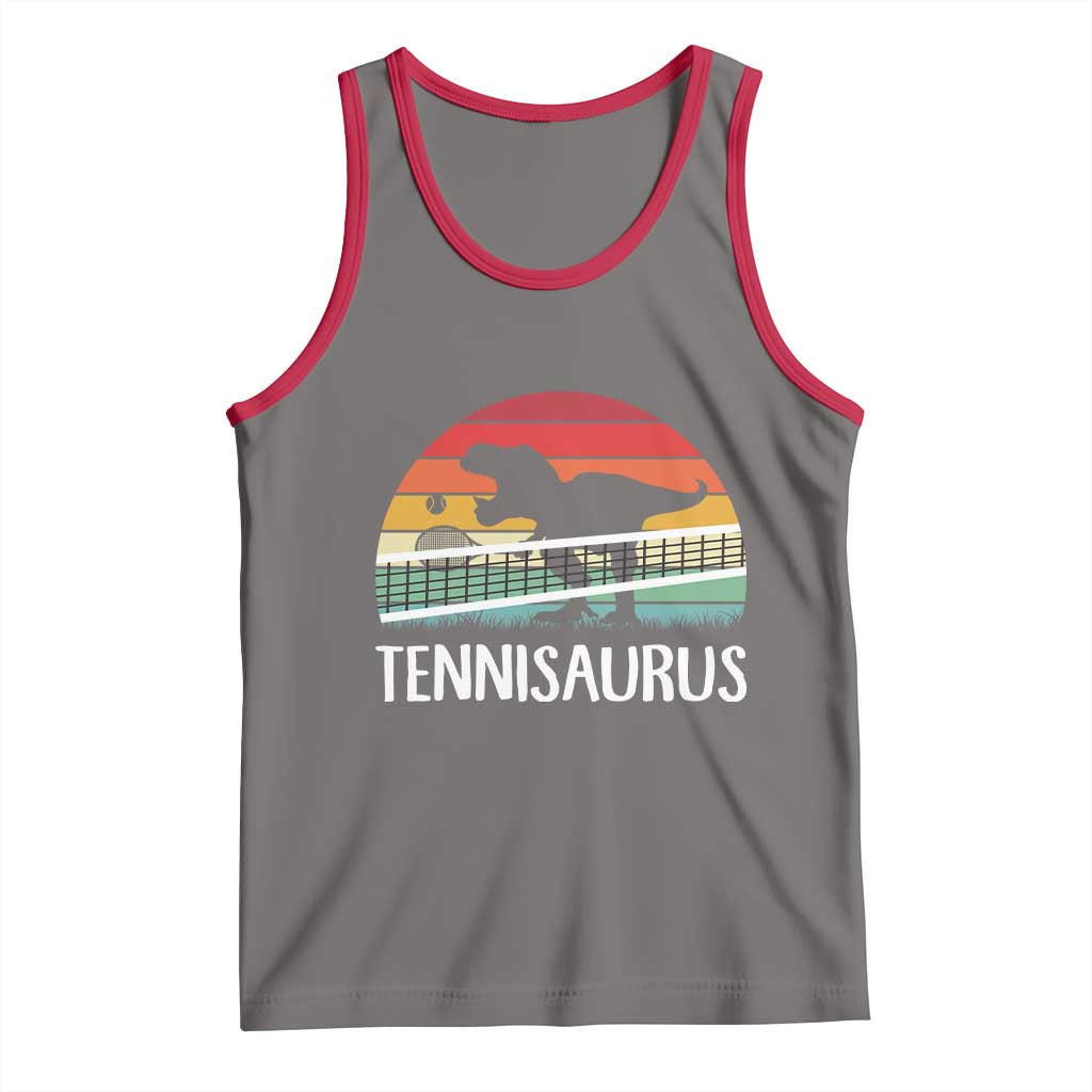 Funny Dinosaur Tennis Player Gift Tank Top Tennisaurus - Wonder Print Shop