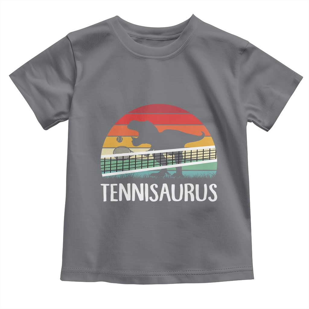 Funny Dinosaur Tennis Player Gift Toddler T Shirt Tennisaurus - Wonder Print Shop