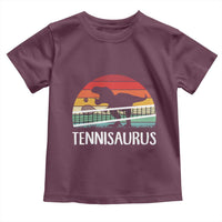 Funny Dinosaur Tennis Player Gift Toddler T Shirt Tennisaurus - Wonder Print Shop