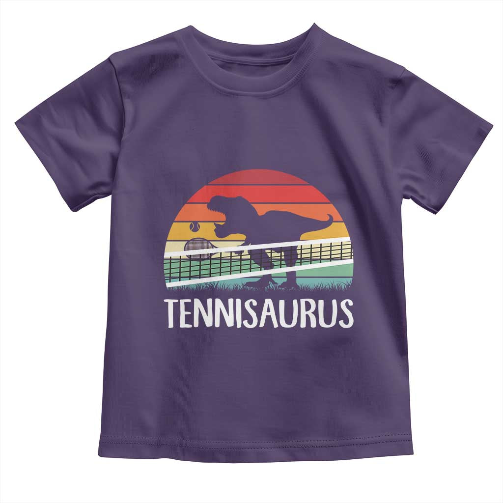 Funny Dinosaur Tennis Player Gift Toddler T Shirt Tennisaurus - Wonder Print Shop