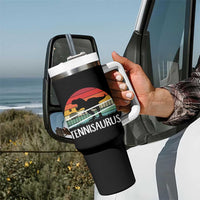 Funny Dinosaur Tennis Player Gift Tumbler With Handle Tennisaurus - Wonder Print Shop