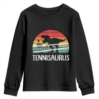 Funny Dinosaur Tennis Player Gift Youth Sweatshirt Tennisaurus - Wonder Print Shop