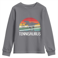 Funny Dinosaur Tennis Player Gift Youth Sweatshirt Tennisaurus - Wonder Print Shop