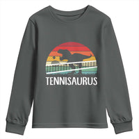 Funny Dinosaur Tennis Player Gift Youth Sweatshirt Tennisaurus - Wonder Print Shop