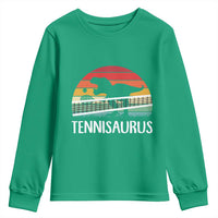 Funny Dinosaur Tennis Player Gift Youth Sweatshirt Tennisaurus - Wonder Print Shop
