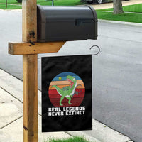 Retro Dinosaur Tennis Player Garden Flag Real Legends Never Extinct - Wonder Print Shop