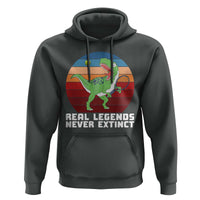 Retro Dinosaur Tennis Player Hoodie Real Legends Never Extinct - Wonder Print Shop