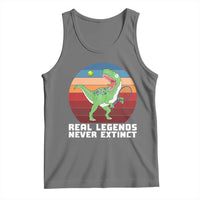 Retro Dinosaur Tennis Player Tank Top Real Legends Never Extinct - Wonder Print Shop