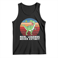 Retro Dinosaur Tennis Player Tank Top Real Legends Never Extinct - Wonder Print Shop