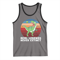 Retro Dinosaur Tennis Player Tank Top Real Legends Never Extinct - Wonder Print Shop