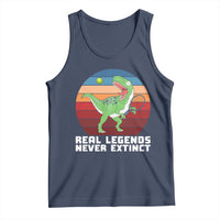 Retro Dinosaur Tennis Player Tank Top Real Legends Never Extinct - Wonder Print Shop