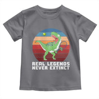 Retro Dinosaur Tennis Player Toddler T Shirt Real Legends Never Extinct - undefined