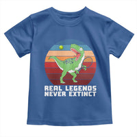 Retro Dinosaur Tennis Player Toddler T Shirt Real Legends Never Extinct - undefined