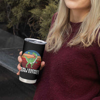 Retro Dinosaur Tennis Player Tumbler Cup Real Legends Never Extinct - Wonder Print Shop
