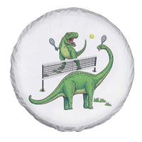 Funny Prehistoric Dinosaur Tennis Player Game Day Spare Tire Cover - Wonder Print Shop