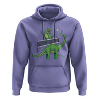 Funny Prehistoric Dinosaur Tennis Player Game Day Hoodie - Wonder Print Shop
