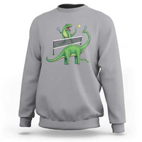 Funny Prehistoric Dinosaur Tennis Player Game Day Sweatshirt - Wonder Print Shop