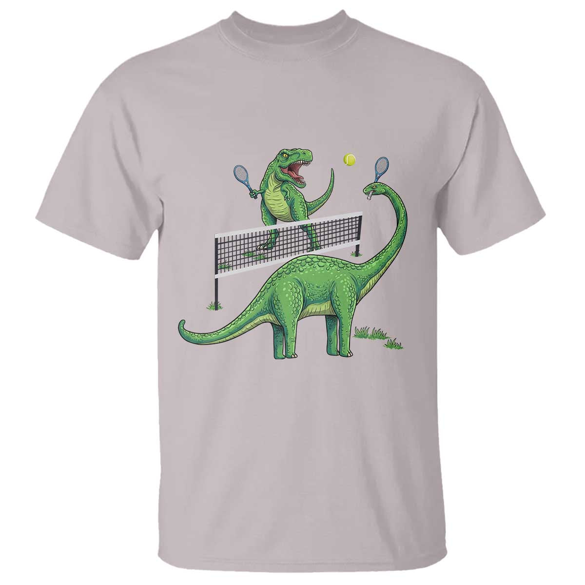 Funny Prehistoric Dinosaur Tennis Player Game Day T Shirt - Wonder Print Shop