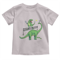Funny Prehistoric Dinosaur Tennis Player Game Day Toddler T Shirt - Wonder Print Shop