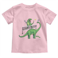 Funny Prehistoric Dinosaur Tennis Player Game Day Toddler T Shirt - Wonder Print Shop