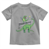 Funny Prehistoric Dinosaur Tennis Player Game Day Toddler T Shirt - Wonder Print Shop