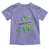 Funny Prehistoric Dinosaur Tennis Player Game Day Toddler T Shirt - Wonder Print Shop