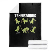 Funny Prehistoric Dinosaur Tennis Player Throw Blanket Gift For Tennis Fans - Wonder Print Shop
