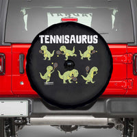 Funny Prehistoric Dinosaur Tennis Player Spare Tire Cover Gift For Tennis Fans - Wonder Print Shop