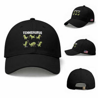 Funny Prehistoric Dinosaur Tennis Player Baseball Cap Gift For Tennis Fans