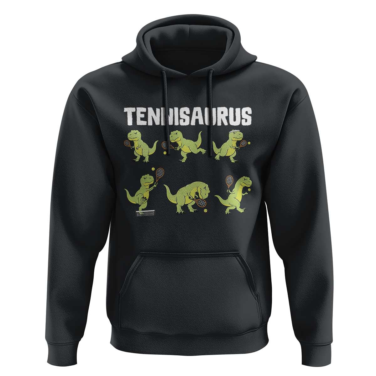 Funny Prehistoric Dinosaur Tennis Player Hoodie Gift For Tennis Fans - Wonder Print Shop