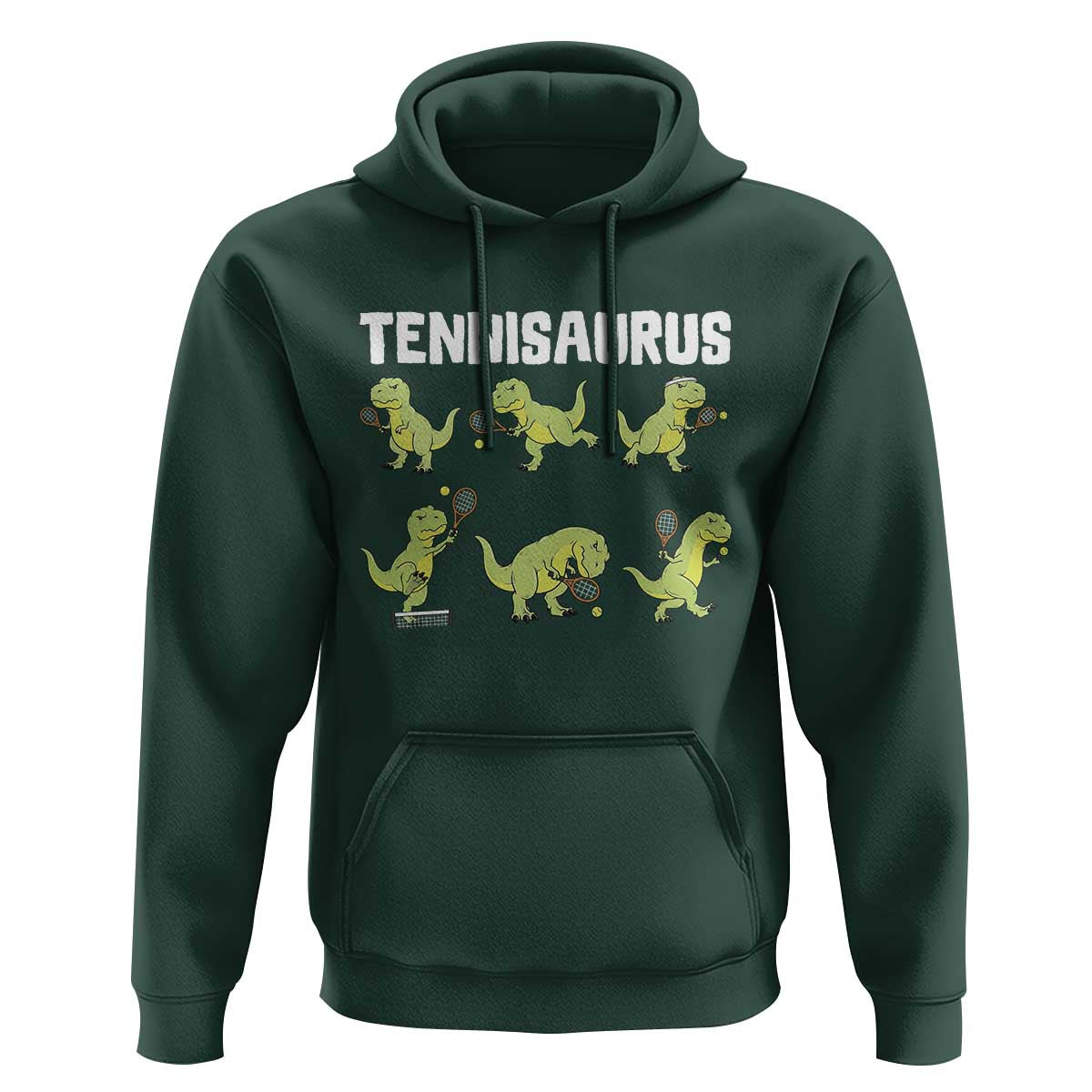 Funny Prehistoric Dinosaur Tennis Player Hoodie Gift For Tennis Fans - Wonder Print Shop