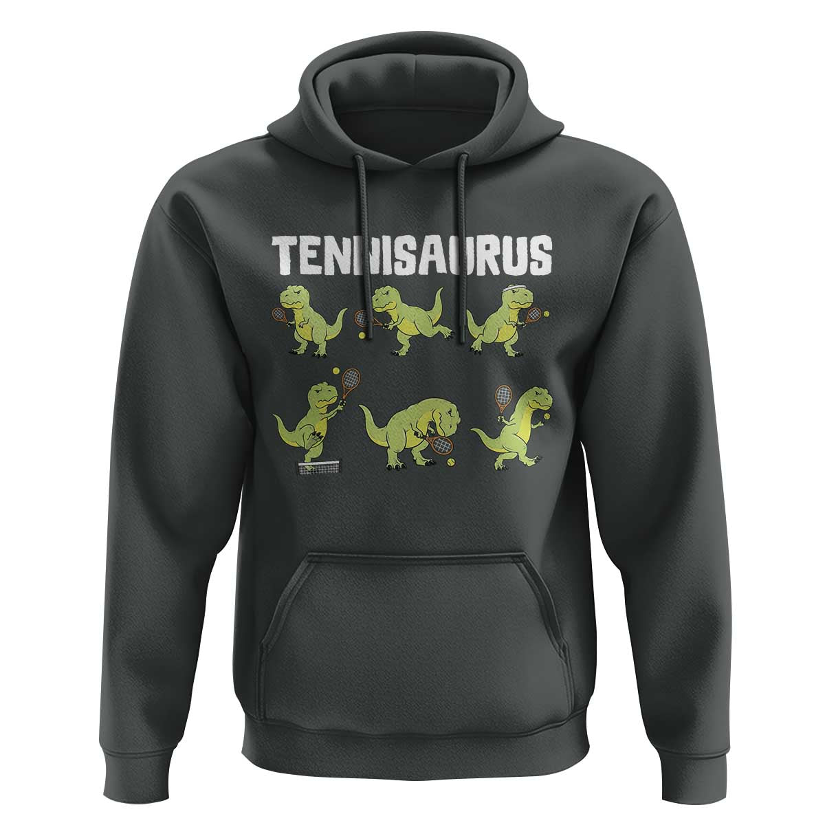 Funny Prehistoric Dinosaur Tennis Player Hoodie Gift For Tennis Fans - Wonder Print Shop