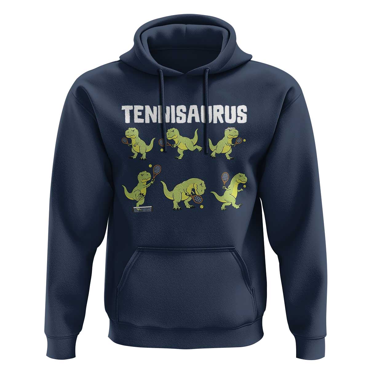 Funny Prehistoric Dinosaur Tennis Player Hoodie Gift For Tennis Fans - Wonder Print Shop