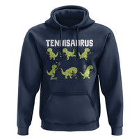 Funny Prehistoric Dinosaur Tennis Player Hoodie Gift For Tennis Fans - Wonder Print Shop