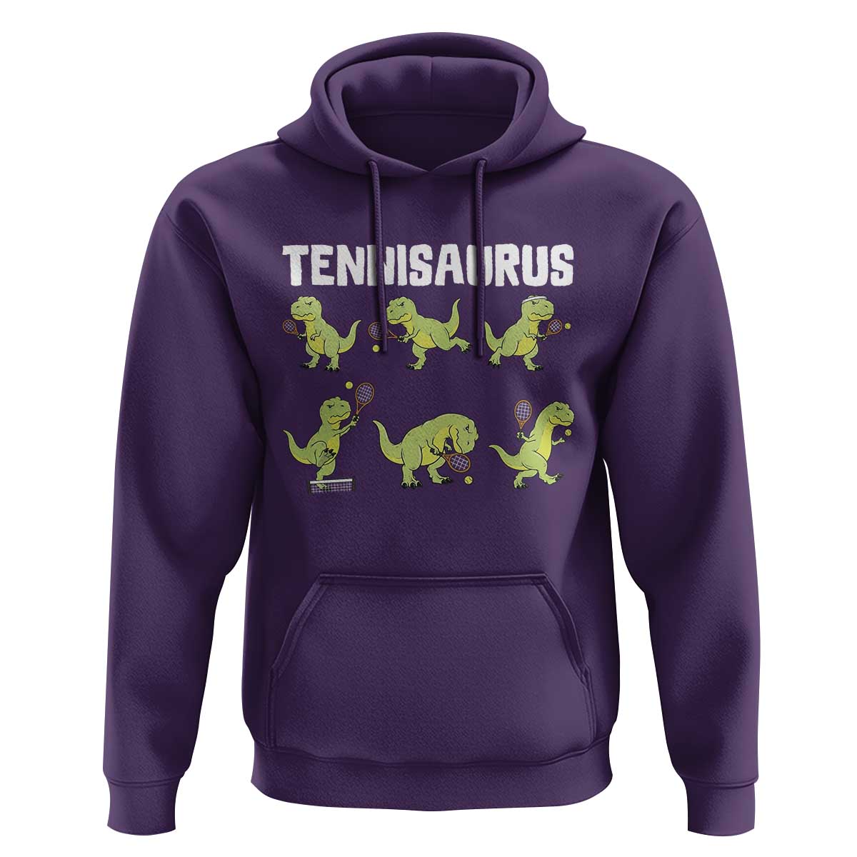 Funny Prehistoric Dinosaur Tennis Player Hoodie Gift For Tennis Fans - Wonder Print Shop