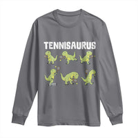 Funny Prehistoric Dinosaur Tennis Player Long Sleeve Shirt Gift For Tennis Fans - Wonder Print Shop