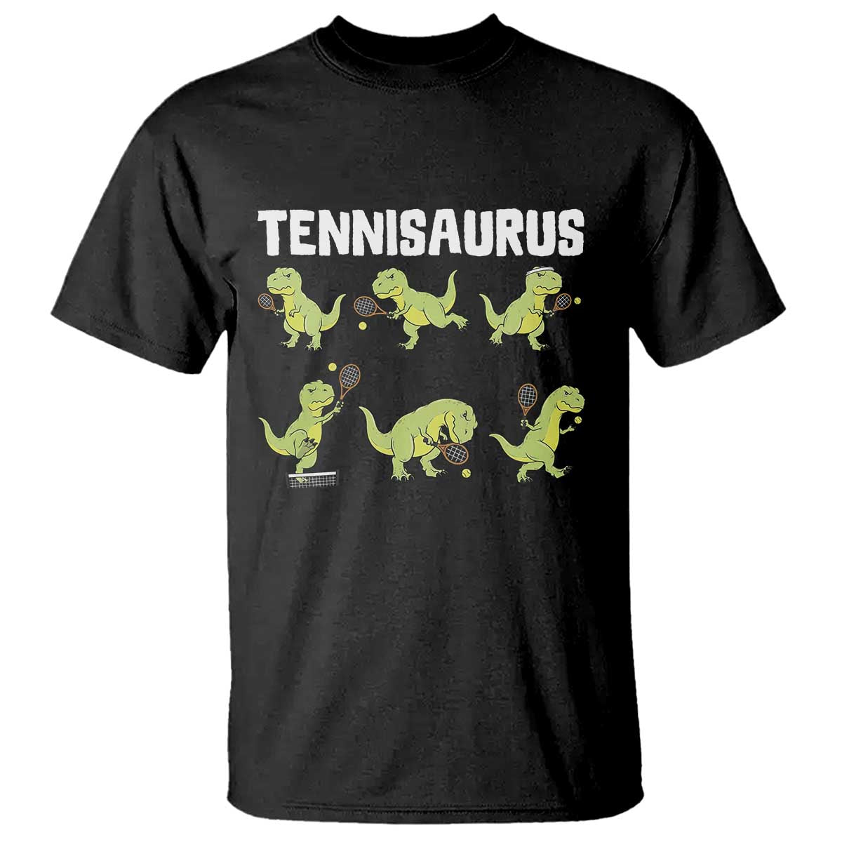 Funny Prehistoric Dinosaur Tennis Player T Shirt Gift For Tennis Fans - Wonder Print Shop