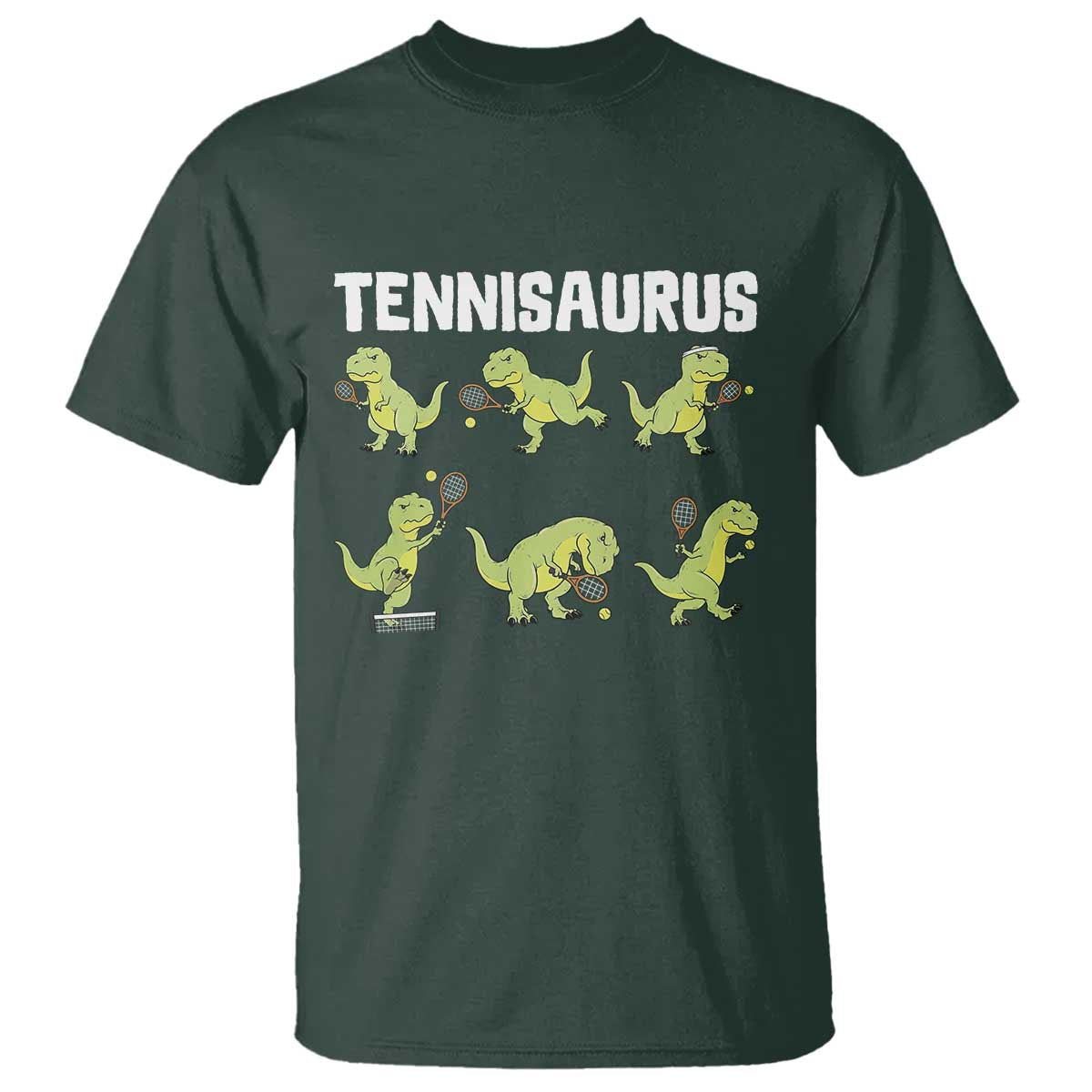 Funny Prehistoric Dinosaur Tennis Player T Shirt Gift For Tennis Fans - Wonder Print Shop