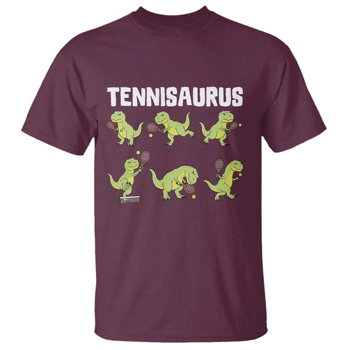 Funny Prehistoric Dinosaur Tennis Player T Shirt Gift For Tennis Fans - Wonder Print Shop
