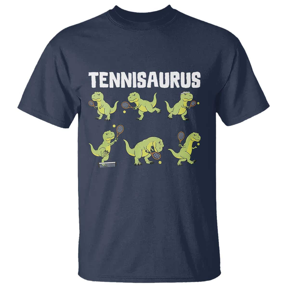 Funny Prehistoric Dinosaur Tennis Player T Shirt Gift For Tennis Fans - Wonder Print Shop