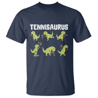 Funny Prehistoric Dinosaur Tennis Player T Shirt Gift For Tennis Fans - Wonder Print Shop