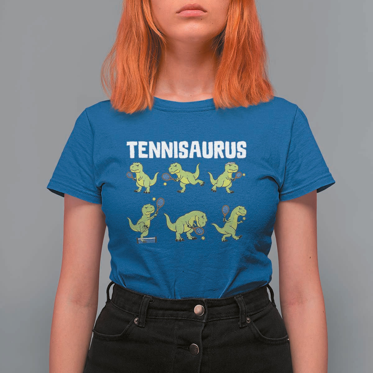 Funny Prehistoric Dinosaur Tennis Player T Shirt For Women Gift For Tennis Fans - Wonder Print Shop