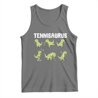 Funny Prehistoric Dinosaur Tennis Player Tank Top Gift For Tennis Fans - Wonder Print Shop